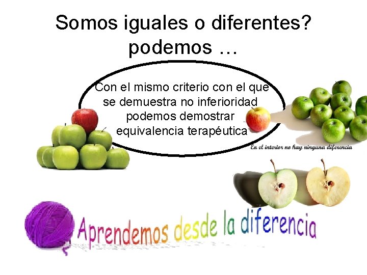 Somos iguales o diferentes? podemos … Con el mismo criterio con el que se