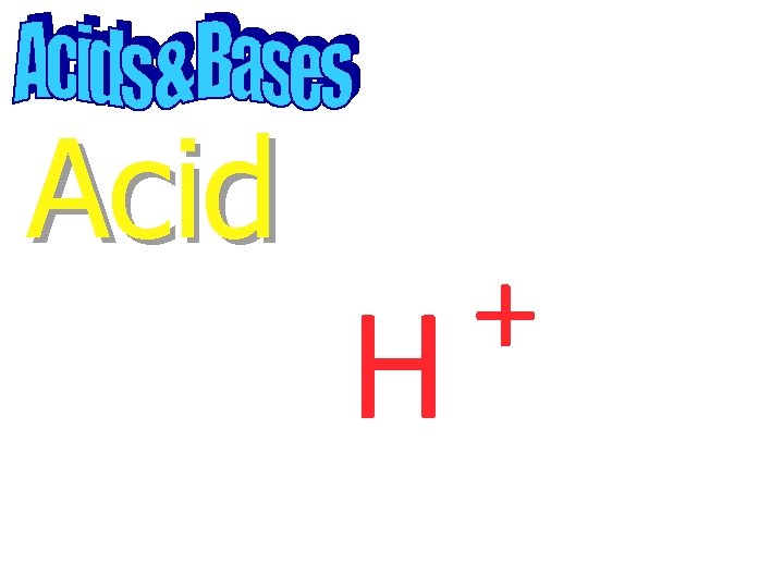 Acid + H 