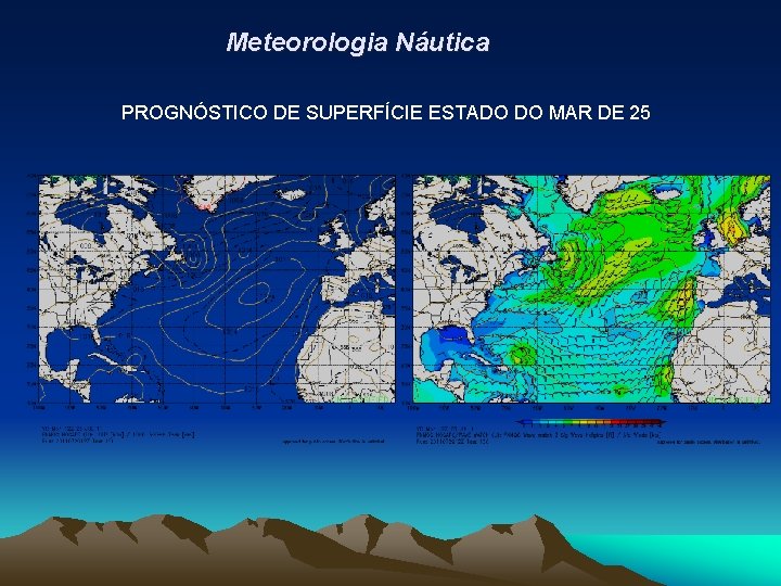 Meteorologia Náutica PROGNÓSTICO DE SUPERFÍCIE ESTADO DO MAR DE 25 