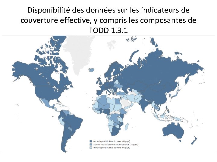 Disponibilité des données sur les indicateurs de couverture effective, y compris les composantes de