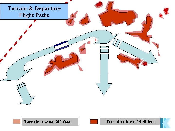 Terrain & Departure Flight Paths Terrain above 600 feet a Terrain above 1000 feet