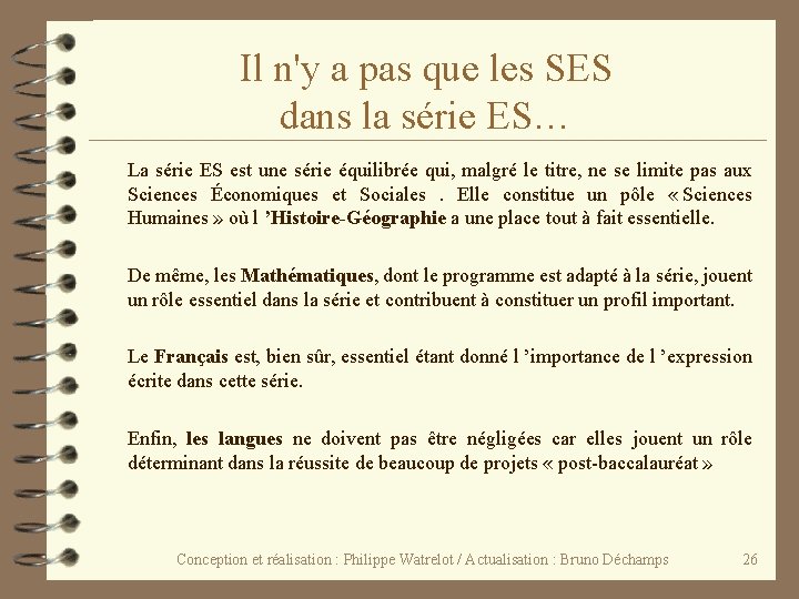 Il n'y a pas que les SES dans la série ES… La série ES