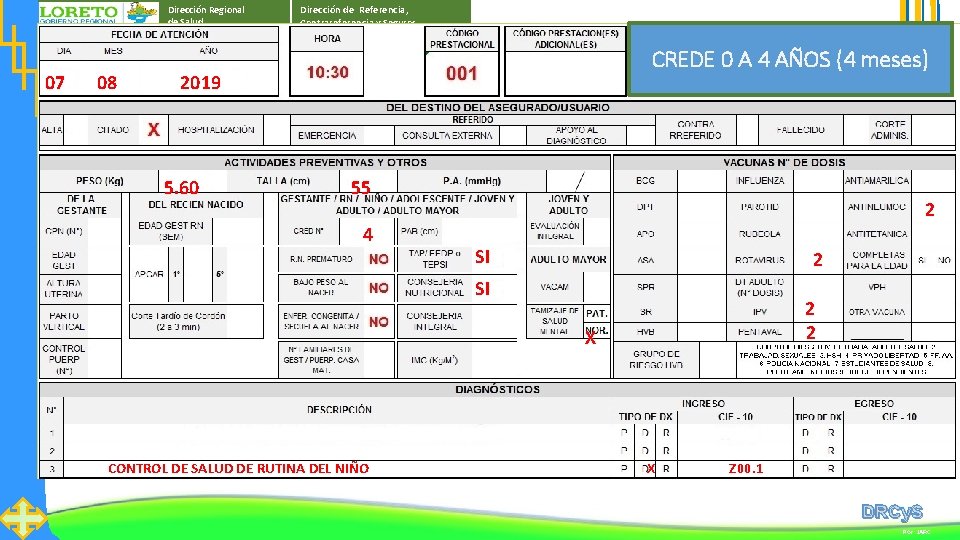 Dirección Regional de Salud 07 08 Dirección de Referencia, Contrareferencia y Seguros CREDE 0