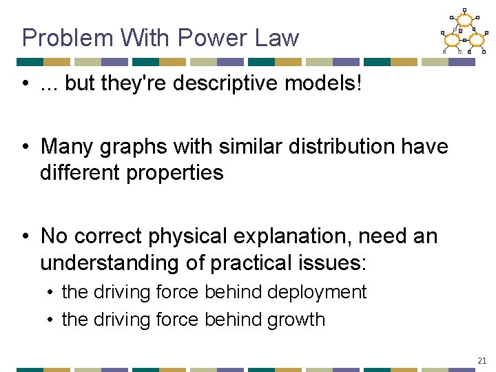Problem With Power Law • . . . but they're descriptive models! • Many