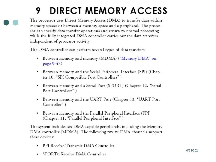 9 / 29 DMA , Copyright M. Smith, ECE, University of Calgary, Canada 9/23/2021