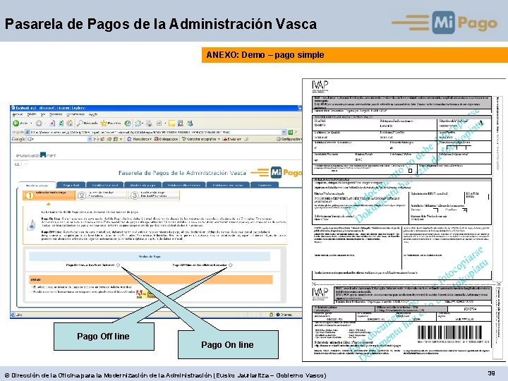 Pasarela de Pagos de la Administración Vasca ANEXO: Demo – pago simple SOLICITUD DE