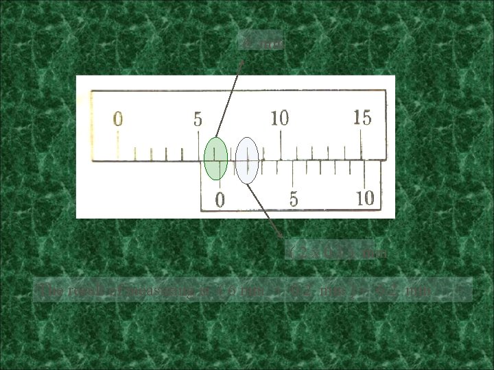 6 mm ( 2 x 0. 1 ) mm The result of measuring is