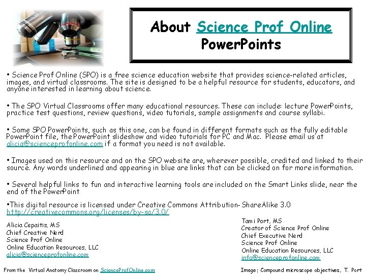 About Science Prof Online Power. Points • Science Prof Online (SPO) is a free