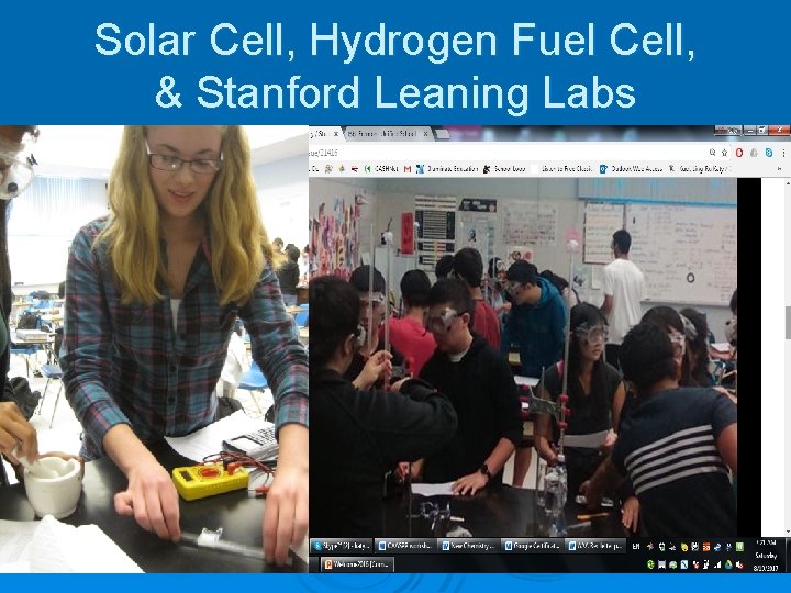 Solar Cell, Hydrogen Fuel Cell, & Stanford Leaning Labs 