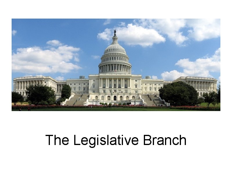 The Legislative Branch 