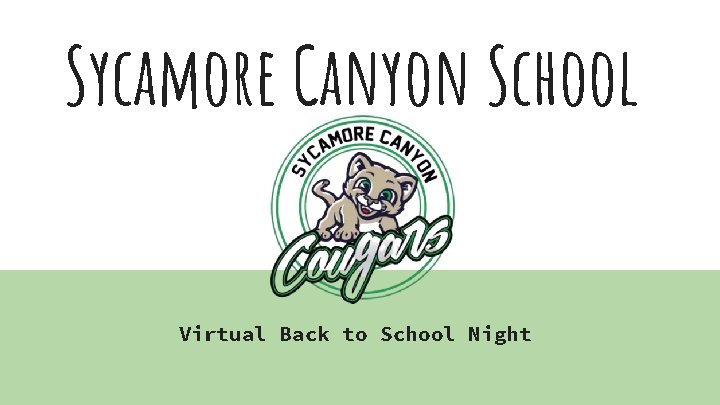 Sycamore Canyon School Virtual Back to School Night 