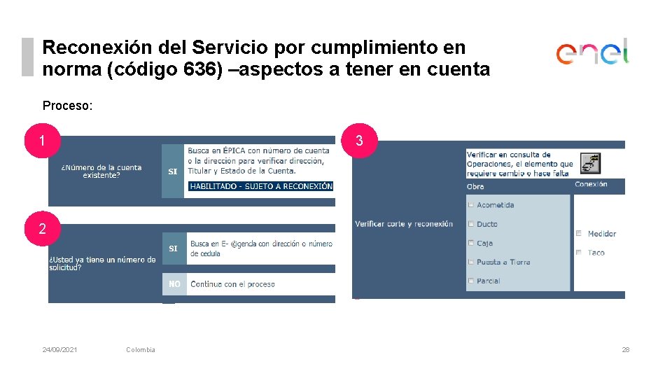 Reconexión del Servicio por cumplimiento en norma (código 636) –aspectos a tener en cuenta