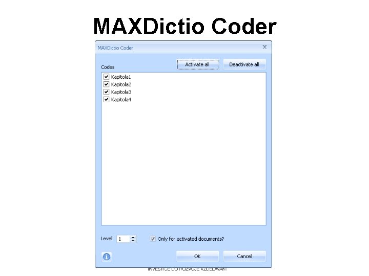 MAXDictio Coder 