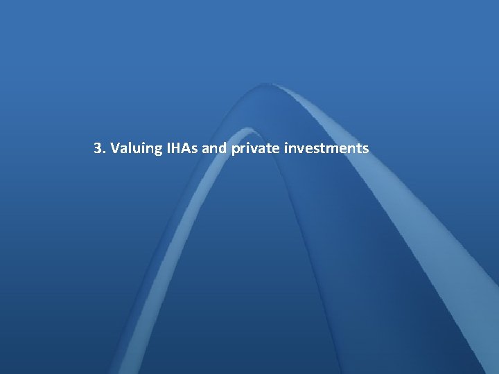 3. Valuing IHAs and private investments 