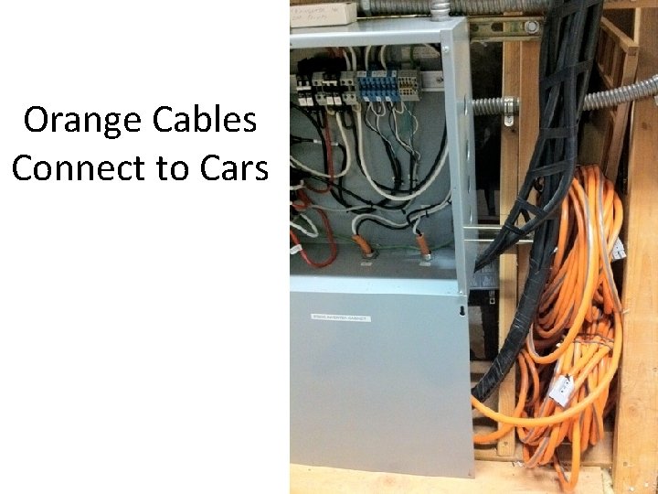 Orange Cables Connect to Cars 