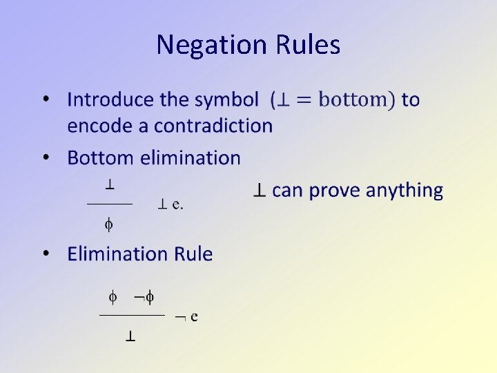 Negation Rules 