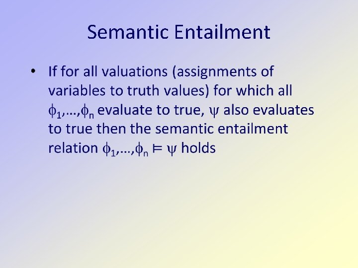 Semantic Entailment 