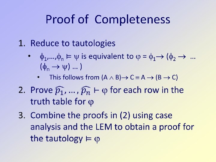 Proof of Completeness 