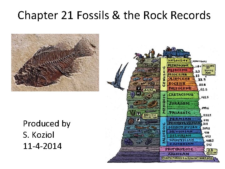 Chapter 21 Fossils & the Rock Records Produced by S. Koziol 11 -4 -2014