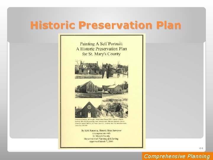 Maps Historic Preservation Plan 44 Comprehensive Planning 