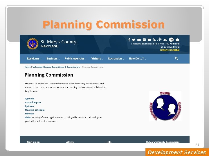 Planning Commission 78 Development Services 