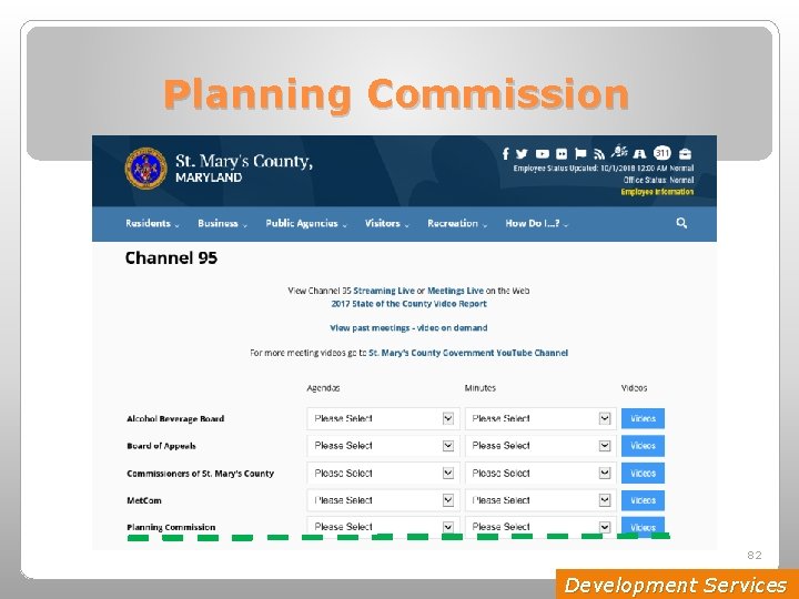 Planning Commission 82 Development Services 