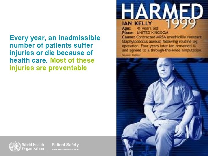 Every year, an inadmissible number of patients suffer injuries or die because of health Every year, an inadmissible number of patients suffer injuries or die because of health