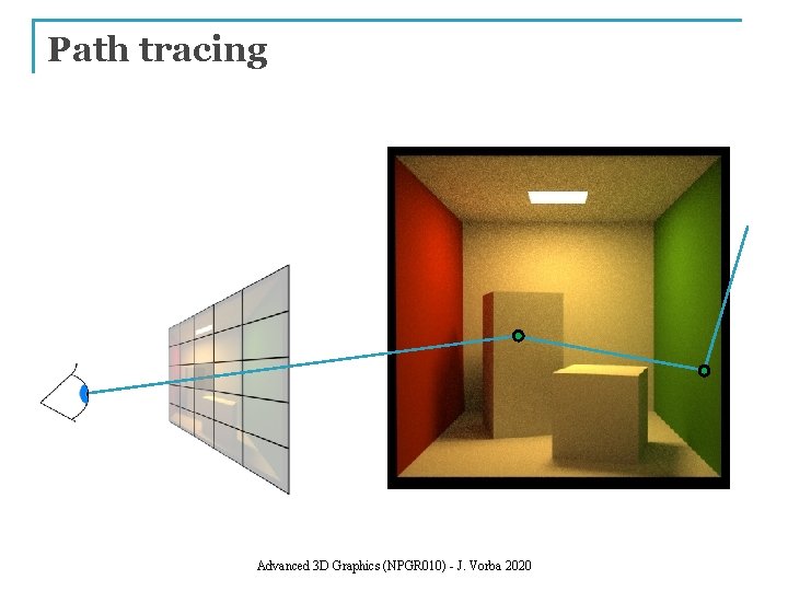 Path tracing Advanced 3 D Graphics (NPGR 010) - J. Vorba 2020 