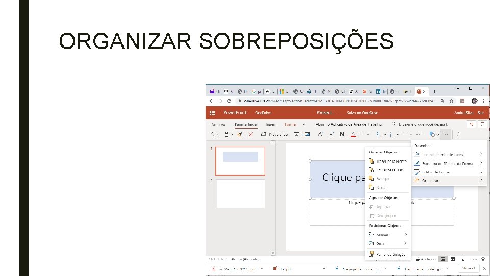 ORGANIZAR SOBREPOSIÇÕES 