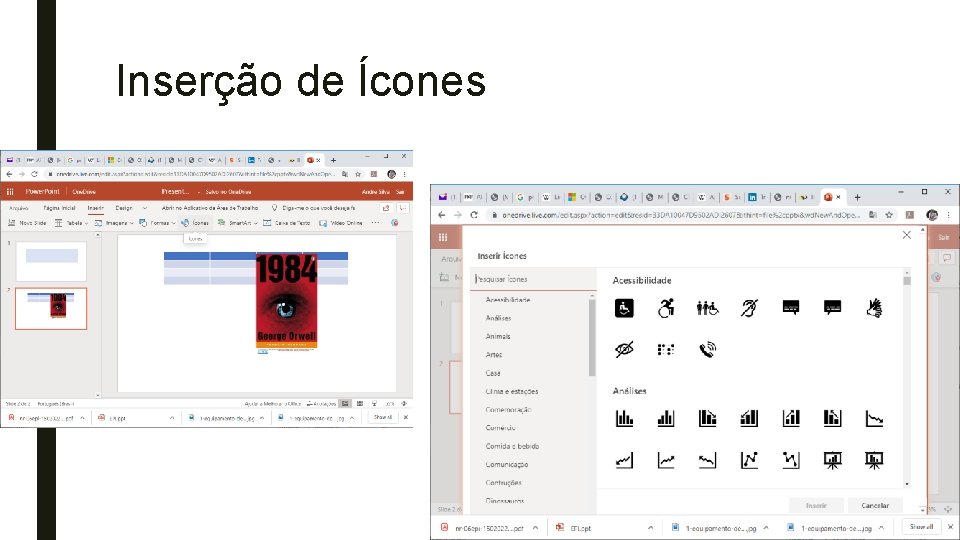 Inserção de Ícones 