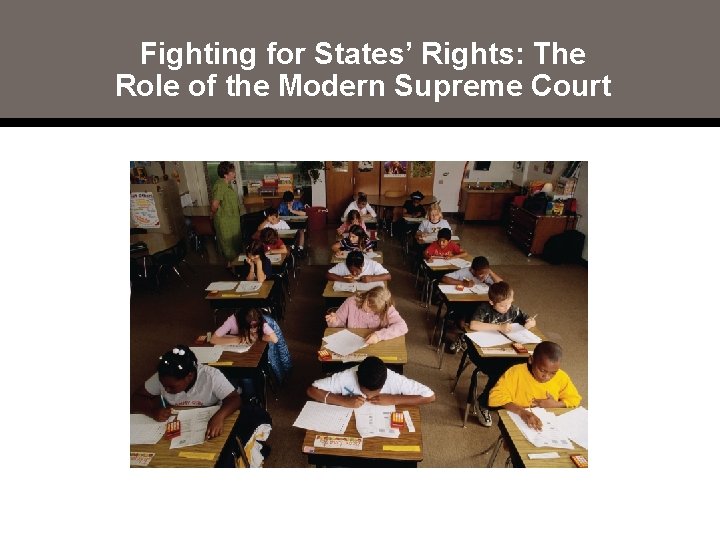 Fighting for States’ Rights: The Role of the Modern Supreme Court 