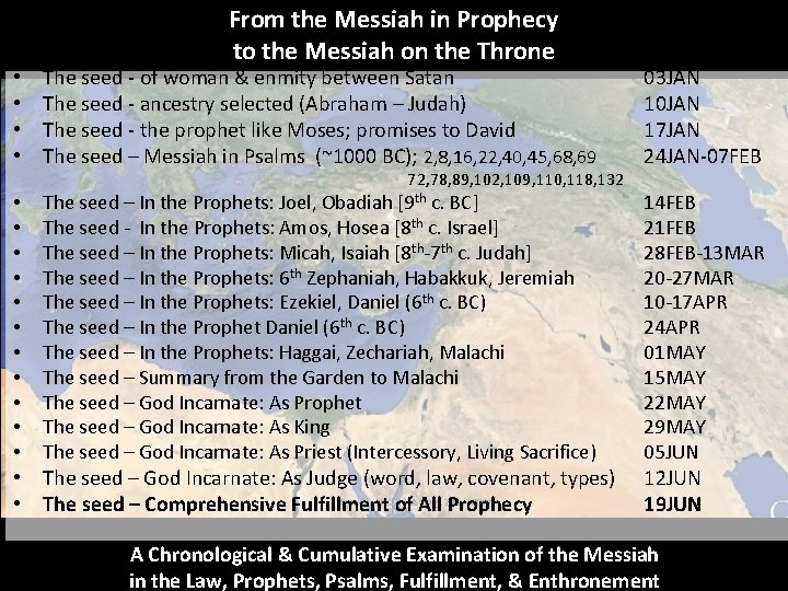  • • From the Messiah in Prophecy to the Messiah on the Throne