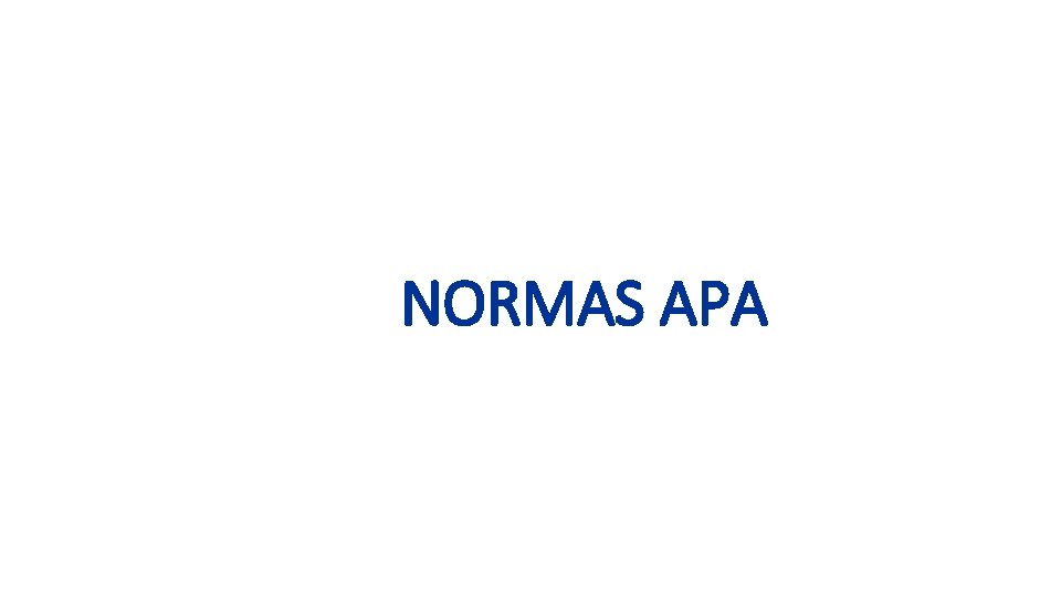 NORMAS APA 