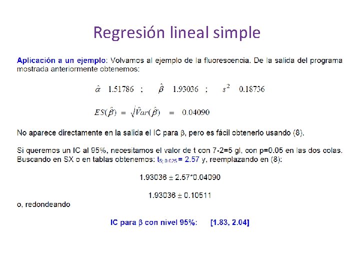 Regresión lineal simple 