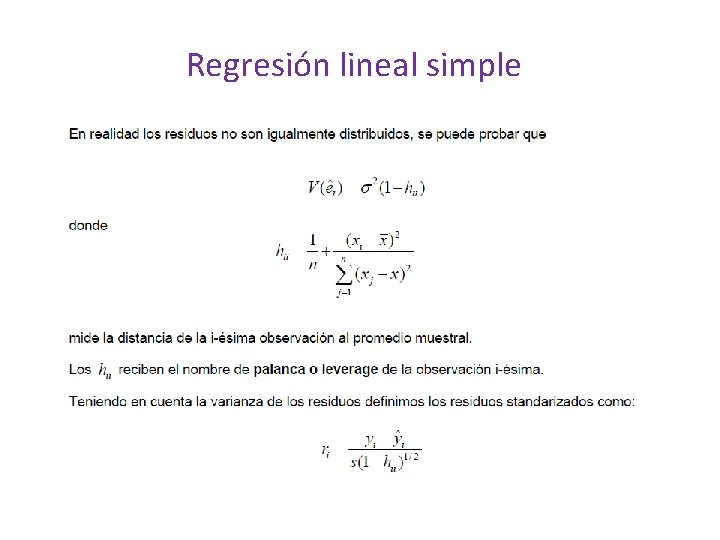 Regresión lineal simple 