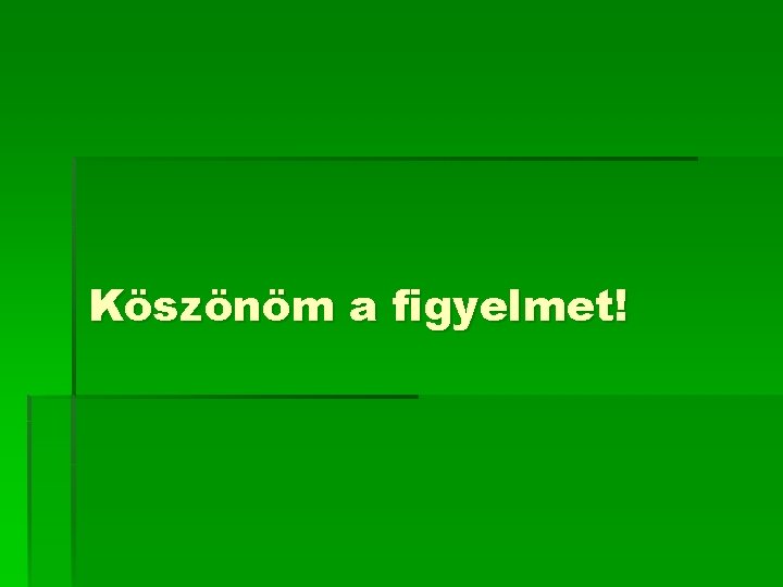 Köszönöm a figyelmet! 