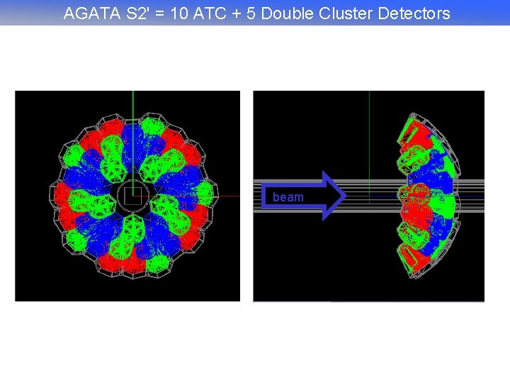 AGATA S 2' = 10 ATC + 5 Double Cluster Detectors beam 