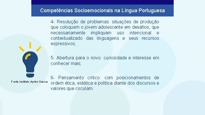 Competências Socioemocionais na Língua Portuguesa 4 - Resolução de problemas: situações de produção que