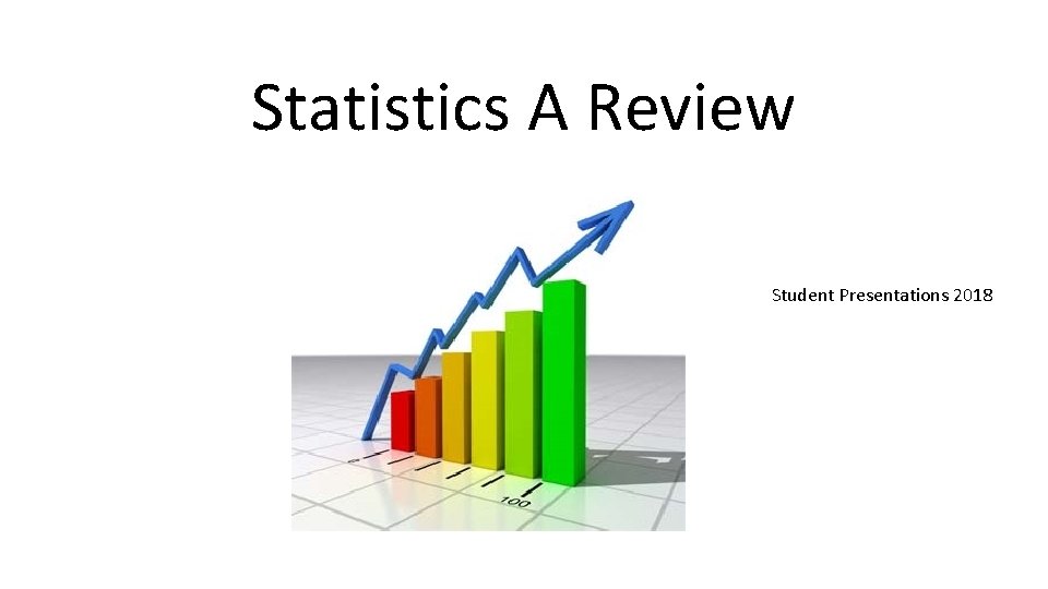 Statistics A Review Student Presentations 2018 Statistics A Review Student Presentations 2018