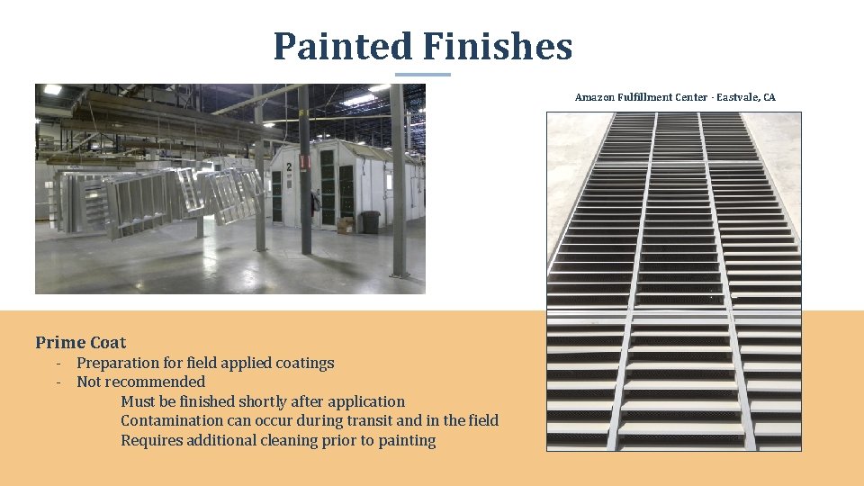 Painted Finishes Amazon Fulfillment Center - Eastvale, CA Prime Coat - Preparation for field