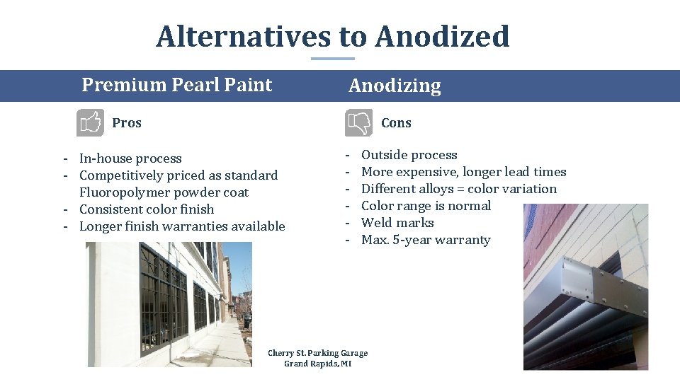 Alternatives to Anodized Premium Pearl Paint Anodizing Cons Pros - In-house process - Competitively
