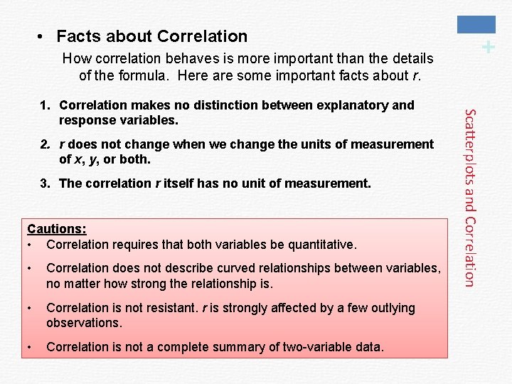 How correlation behaves is more important than the details of the formula. Here are