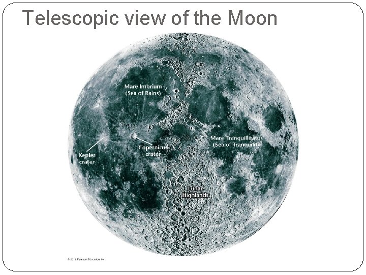 Telescopic view of the Moon 