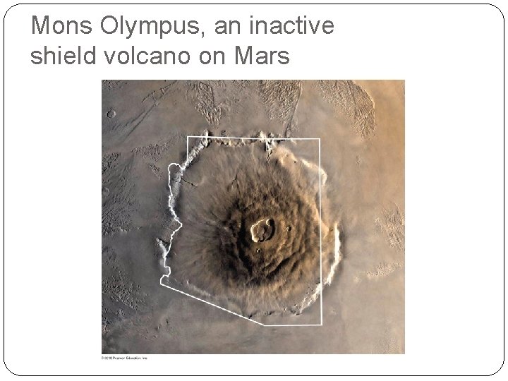 Mons Olympus, an inactive shield volcano on Mars 