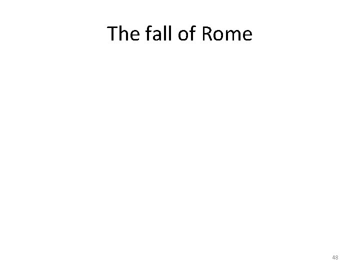 The fall of Rome 48 