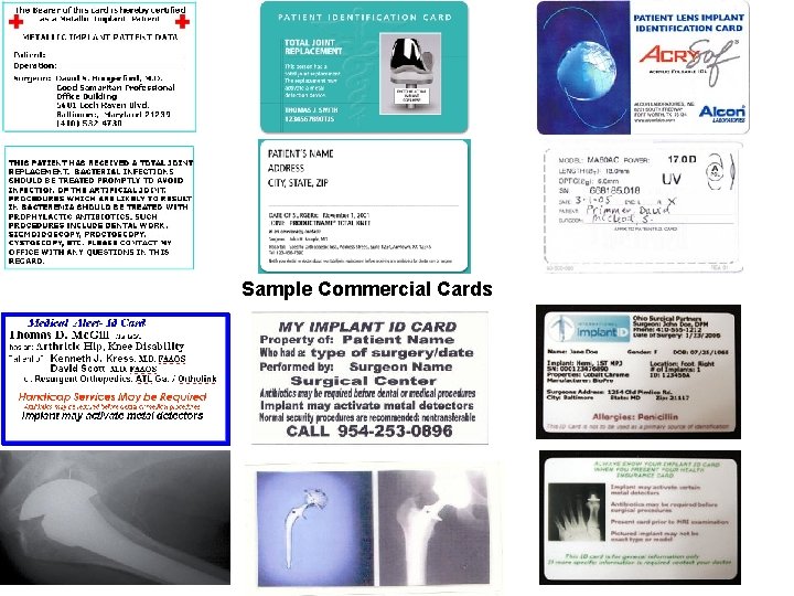 Sample Commercial Cards 