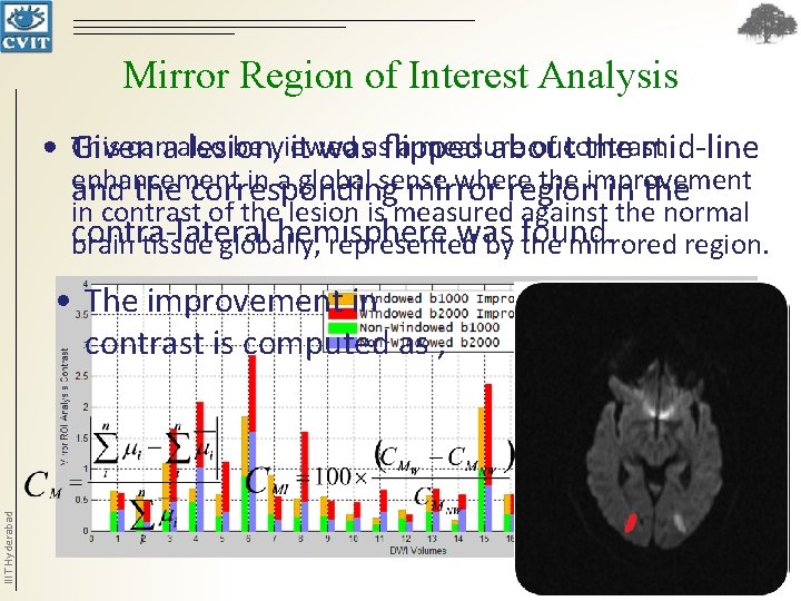 Mirror Region of Interest Analysis • Given This canaalso be viewed a measure of Mirror Region of Interest Analysis • Given This canaalso be viewed a measure of