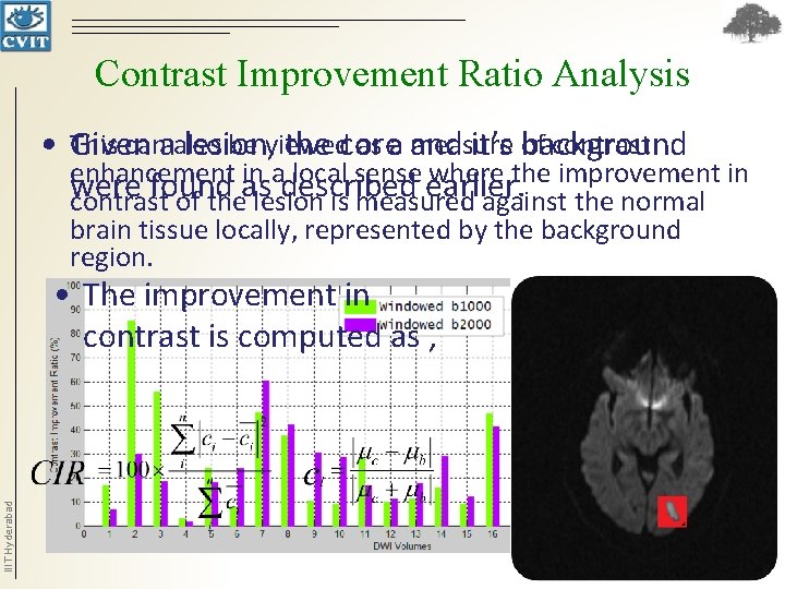 Contrast Improvement Ratio Analysis • Given This canaalso be viewed as a and measure Contrast Improvement Ratio Analysis • Given This canaalso be viewed as a and measure