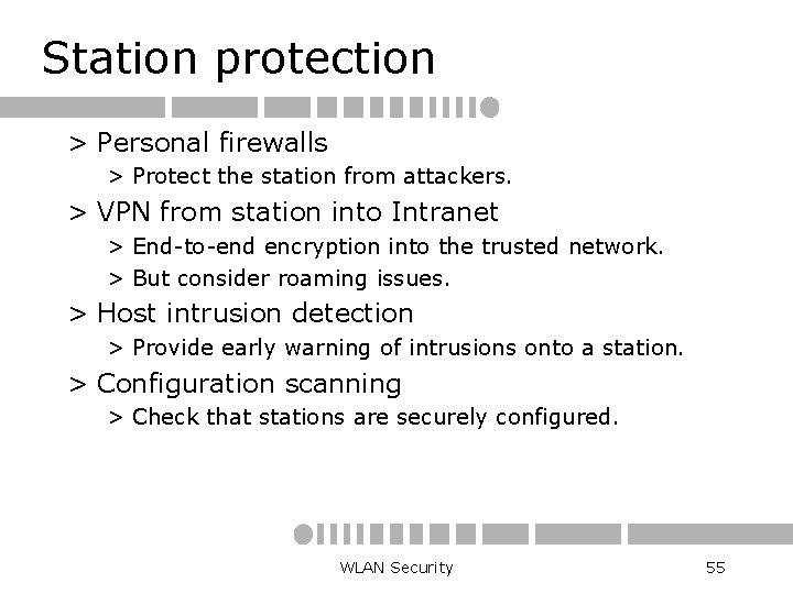 Station protection > Personal firewalls > Protect the station from attackers. > VPN from