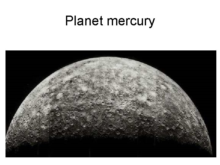 Planet mercury 